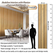 Plantex PVC Panel for Wall 10 Feet/3D Wall Panel Louvers Panel for Interior DÃ©cor/Fluted PVC Panels for Walls/Home & Office Use/Pack of 7 Covers 70 Sq. Ft (Golden Oak - 2G)