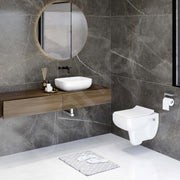 Plantex Ceramic Rim Wall Hung Western Toilet/Tabletop Wash Basin/Commode for Toilet/Wash Basin for Bathroom - Combo - (White)
