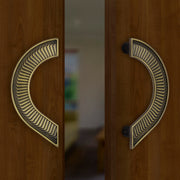 Plantex Heavy Duty 8-Inch Round Shape Main Door Handle - Pull Push Handle for Home Decor - Pack of 1 (321-Brass Antique Finish) - 3 Years Warranty