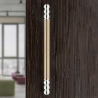 Plantex Premium Main Door Handle/14 Inch Door Handle for Main Door/Pull-Push Door Handle for Home/Office/Hotel - Pack of 1 (Satin White-Chrome Finish) - 3 Years Warranty