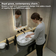 Plantex Oval Ceramic Wash Basin/Tabletop Basin for Bathroom/Washbasin Sink for Home/Office (Glossy White - 21 x 14 x 6 Inch)