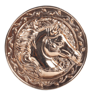 Plantex Horse Face Knobs for Drawer/Kitchen Cabinet Knobs/Pulls Handles Knobs for Wardrobe Kitchen/Round Drawer Pulls and Knobs- Pack of 6 Pieces (Rose Gold)