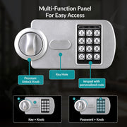 Plantex 56 Litre Safe Locker for Home/Hotel Safe Tijori Box/Electronic Safety Locker with Master & User Dual Code Access with Emergency Key/2 Years Warranty By Plantex (Black)