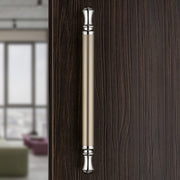Plantex Heavy Duty Main Door Handle/14 Inch Door Handle for Main Door/Pull-Push Door Handle for Glass & Wooden Door - Pack of 1 (Satin White - Chrome Finish) - 3 Years Warranty