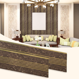 Plantex Louvers Panel for Wall/8 Feet Wall Panels/3D Charcoal Panel for Interior Walls Décor - Pack of 7 Covers - 56 Sq. Ft, Size-1 Feet x 8 Feet (YD-1201)