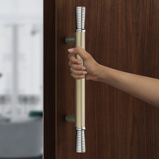 Plantex Door Handle for Main Door/14 Inch Main Door Handle/Pull-Push Handle for Home/Office/Hotel - Pack of 1 Satin White - Chrome Finish (3 Years Warranty)