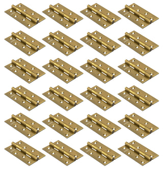 Plantex Heavy Duty Stainless Steel Door Butt Hinges 4 inch x 14 Gauge/2 mm Thickness Home/Office/Hotel for Main Door/Bedroom/Kitchen/Bathroom - Pack of 24 (Brass Antique)