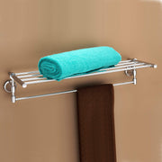 Plantex High Grade Stainless Steel Folding Towel Rack with Stainless Steel 304 Grade Niko Bathroom Accessories Set 5pcs (Towel Rod/Napkin Ring/Tumbler Holder/Soap Dish/Robe Hook)