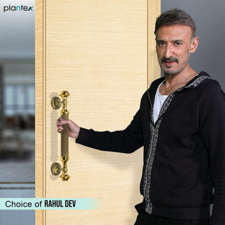 Plantex Heavy Duty Door Handle/Door & Home Decor/15-inches Main Door Handle/Door Pull Push Handle - Pack of 1 ( 320-Brass Antique and Gold Finish)