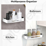 Plantex Bathroom Shelf for Wall/Stainless Steel Wall Mounted Shelf/Kitchen/Living Room/Bathroom Organiser with Drill (Chrome, 12x5 inches)
