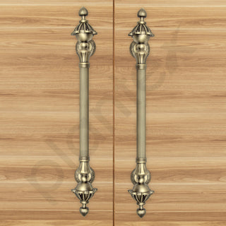 Plantex Door Handle/Main Door Handle/18 inch Pull-Push Handle/Door Handle for Home/Office/Hotel - Pack of 2 (S-136, Brass Antique)