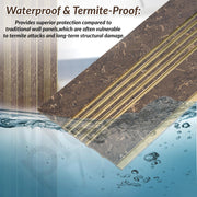 Plantex Louvers Panel for Wall/8 Feet Wall Panels/3D Charcoal Panel for Interior Walls DÃ©cor - Pack of 7 Covers - 56 Sq. Ft, Size-1 Feet x 8 Feet (YD-1201)