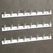 Plantex Wall Hooks for Hanging Cloth/Stainless Steel Towel Hangers/Bathroom Robe Hooks/Door Hangers/Round Wall Hook/Hook Rail for Hanging Keys - 8 Hooks (Pack of 3, Chrome)