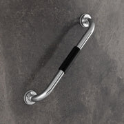 Plantex Stainless Steel Grab Bar for Toilet with Grip/17-inch Anti-Slip Handle for Bathroom Support - Pack of 1 (Chrome)