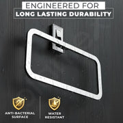 Plantex Towel Ring for Bathroom/Pure Brass Towel Holder/Towel Stand/Towel Hanger/Bathroom Accessories - Pack of 1 (APS-RTO-05, Chrome)