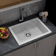 Plantex Quartz Acrylic Kitchen Sink with 10 Years Warranty by Plantex/Undermount Sink for Kitchen/Granite Single Bowl Kitchen Sinks with Coupling (Brun-24x18 Inches)