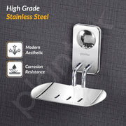 Plantex Metro Platinum Stainless Steel Soap Dish/Soap Stand/Bathroom Soap Holder/Bathroom Accessories