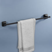 Plantex 304 Grade Stainless Steel Bathroom Accessories Set of 3 - Towel Hanger/Napking Holder/ Soap Holder for Bathroom - Squaro (Black)