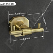 Plantex 304 Grade Stainless Steel Robe Hook/Cloth Holder/Towel Hanger/Bathroom Accessories - Nipron (Brass Antique)