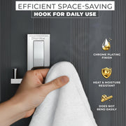 Plantex Robe Hook for Bathroom/Pure Brass Clothes Hanging Hook/Hook for Wall/Bathroom Accessories - Pack of 1 (APS-RTO-04, Chrome)