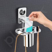 Plantex Metro Platinum Stainless Steel Tooth Brush Holder/Tumbler Holder/Bathroom Accessories
