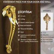 Plantex Heavy Duty Elephant Shape Handle for Main Door/Pull Push 11-Inches Main Door Handle for Home Decor/3 Years Warranty Pack of 1 (Golden Finish)