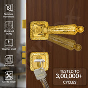 Plantex Premium Door Locks with 3 Years of Warranty by Plantex/Main Door Lock for Home/Mortise Lock for Door - Main Door Lock Set (643 - PVD Gold)