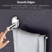Plantex 304 Grade Stainless Steel Hand Towel Hanger/Napkin Holder for Wash Basin/Towel/Napkin Ring/Bathroom Accessories - Oreva (Chrome)