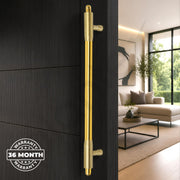 Plantex 18 Inch Main Door Handle/Pull-Push Handle for Main Door/Stainless Steel Handle for Home&Office/Hotel - Pack of 1 (Brass Antique & PVD Gold)