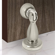Plantex Magnetic Door Stopper - Pack of 4 (4 Inch, Silver Matt)