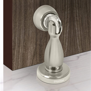 Plantex Door Magnet Stopper|Door Stopper with Door Magnetic|Door Stopper for Main Door|360 Degree Magnet Door Cather - Set of 6 (4 inch,Silver Matt)