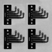 Plantex Hook for Wall/Stainless Steel Flexible Hook/Hanging Hook for Bathroom/Clothes Hanger - Pack of 4 (Black)