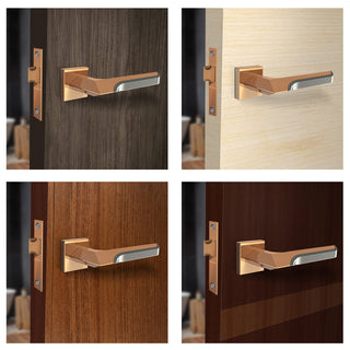 Plantex Heavy Duty Door Lock – Bathroom Door Lock/Mortise Keyless Handle Set for Home/Bathroom/Store Room/Balcony/Office with Baby Latch – Bathroom Accessories (7082 - PVD Satin Black Matt Finish)