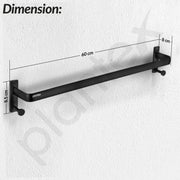 Plantex Towel Holder for Bathroom/24 inch Single Towel Rod/Towel Bar/Towel Hanger/Bathroom Accessories -Pack of 1 (1511, Black)