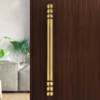 Plantex 14 inch Door Handle for Main Door/Heavy Duty Main Door Handle/Pull-Push Handles for Home/Office/Hotel- Pack of 1 (Brass Antique) - 3 Years Warranty