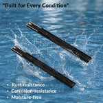 Plantex 20 Inch Soft Close Drawer Channel/Regular Close Ball Bearing Slider Drawer Channel for Home, Kitchen & Wardrobe/Telescopic Channel for Drawer - Pair of 1 (Black)