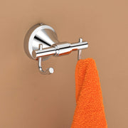 Plantex High Grade Stainless Steel Folding Towel Rack with Stainless Steel 304 Grade Niko Bathroom Accessories Set 5pcs (Towel Rod/Napkin Ring/Tumbler Holder/Soap Dish/Robe Hook)
