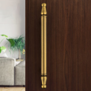 Plantex Heavy Duty Main Door Handle/14 Inch Door Handle/Pull-Push Door Handle for Home/Office/Hotel - Pack of 1 (Brass Antique) - 3 Years Warranty