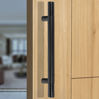 Plantex Heavy Duty Door Handle for Main Door/Door & Home Decor/18-inches Main Door Handle/Door Pull Push Handle - Pack of 1 (231-Smooth Black Finish) - 3 Years Warranty