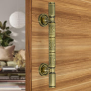 Plantex Door Handle/Pure Brass Main Door Handle/12 inch Pull-Push Handle for Home & Office/3 Years Warranty Pack of 1 (S - 138, Brass Antique)
