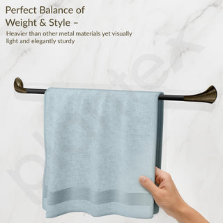 Plantex Smero Pure Brass Towel Hanger for Bathroom/Single Towel Rod/Towel Bar/Bathroom Accessories - Contrive (24 Inch-Rich Antique)
