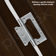 Plantex Stainless Steel Butterfly Hinges for Door/4 Inch x 14 Gauge Hinge/2.5 mm Door Hinge for Home/Office/Hotel/Non-Mortise Hinges - Pack of 24 (Chrome)