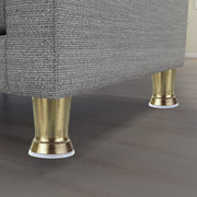 Plantex Heavy Duty Round 4 inch Spare Sofa Legs for Bed Furniture/Sofa Legs for Furniture Fitting/Table Legs/Sofa Leg Set of 2 pcs (Brass Antique)
