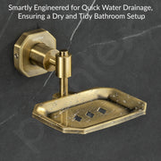 Plantex 304 Grade Stainless Steel Soap Holder for Bathroom/Soap Dish/Soap Stand for Kitchen Sink/Soap Case/Bathroom Accessories- Nipron (Brass Antique)