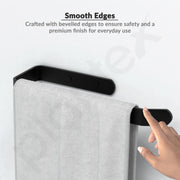 Plantex Space Aluminium Napkin Ring for Wash Basin/Towel Hanger for Bathroom/Napkin Hanger for Kitchen/Bathroom Accessories (Black - Powder Coated)
