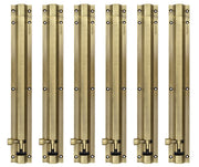 Plantex Stainless Steel Tower Bolt/Tower Bolt for Home,Offices Doors and Windows/Tower Bolt for Main Door/Door Latch/Kundi/Chitakini/Door Latch for Windows - Pack of 6 (Brass Finish, 12 inch)