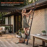 Plantex 3.1m (10.17 ft.) Telescopic Ladder/Carbon Steel 8-Steps Portable & Compact Ladder/Foldable Multipurpose Collapsible Ladder for Home & Outdoor Use - (Orange)