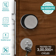 Plantex Door Knob Lock/Brass Heavy Duty Main Door Mortise Lock Handle/Handle Set for Home/Office - Door Accessories - (Satin & Black)
