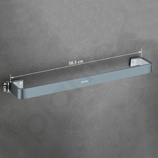 Plantex Aluminium and Acrylic Towel Rod for Bathroom/Cloth Hanger for Wall/Towel Holder/Towel Bar/Bathroom Accessories (Grey and Milky White) 24 Inch