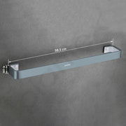 Plantex Aluminium And Acrylic Towel Rod for Bathroom/Cloth hanger for Wall/Towel Holder/Towel Bar/Bathroom Accessories (Grey and Milky White) 24 Inch
